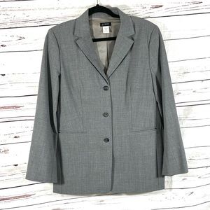 Vintage J.Crew Womens Blazer‎ Size 12 Gray Wool Blend one button